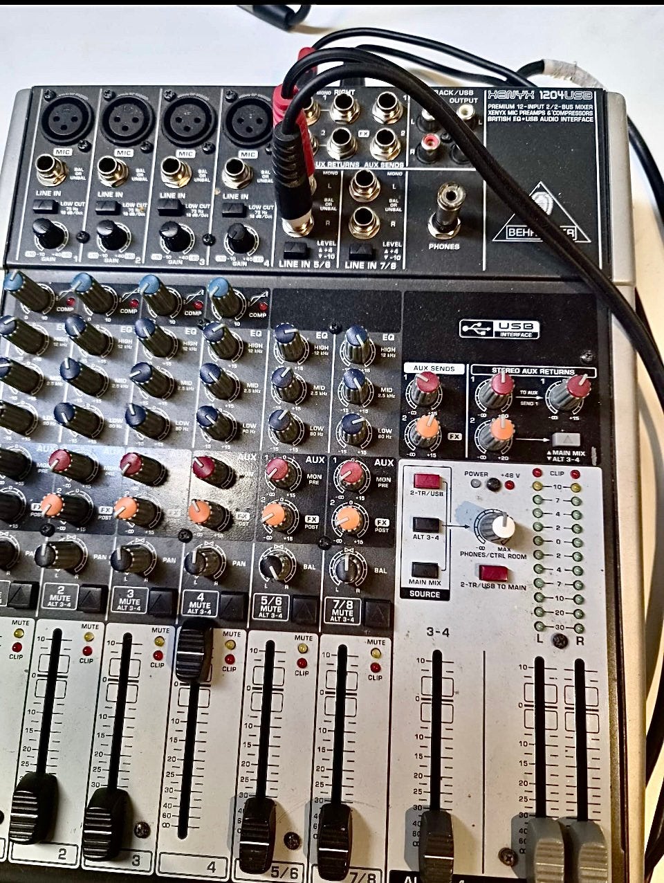 BEHRINGER XENYX 1204USB MIXER + EXTRA’S, Muziek en Instrumenten, Ophalen, Gebruikt, 10 tot 20 kanalen, Microfooningang