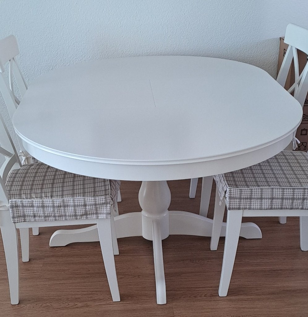 Eethoek + 4 stoelen ....Prijs is bespreekbaar, Huis en Inrichting, Ophalen, Rond, Nieuw, Vier personen