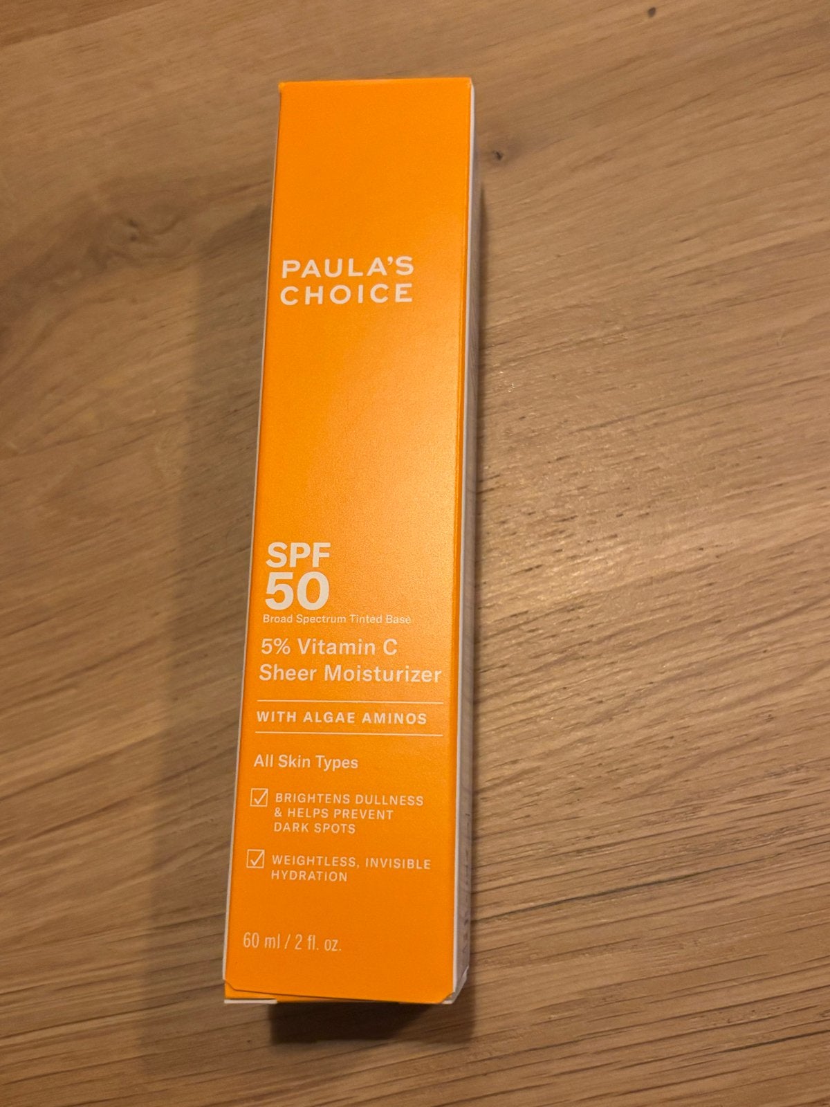 Paula's Choice SPF 50 Vitamine C Sheer Moisturizer, Ophalen of Verzenden, Nieuw, Gehele gezicht, Verzorging