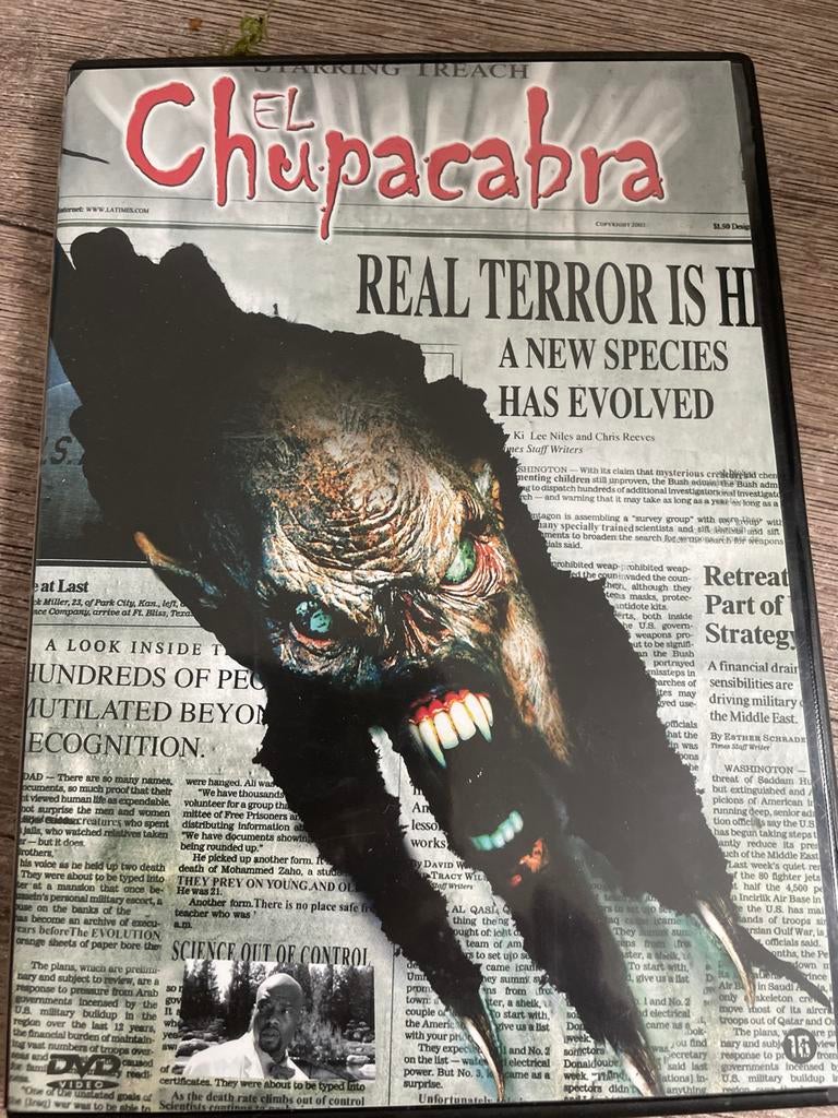 El Chupacabra DVD - Horrorfilm met Treach, Cd's en Dvd's, Dvd's | Horror, Vanaf 16 jaar, Ophalen of Verzenden, Gebruikt, Monsters