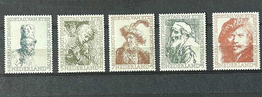 Serie Rembrandt 1956 postfris, Postzegels en Munten, Verzenden, Na 1940, Postfris