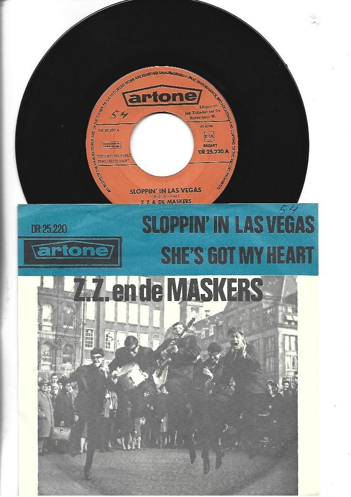 Z.Z. EN DE MASKERS SINGLE 7" SLOPPIN IN LAS VEGAS 1964, Fotohoes, Ophalen of Verzenden, Zo goed als nieuw, Pop