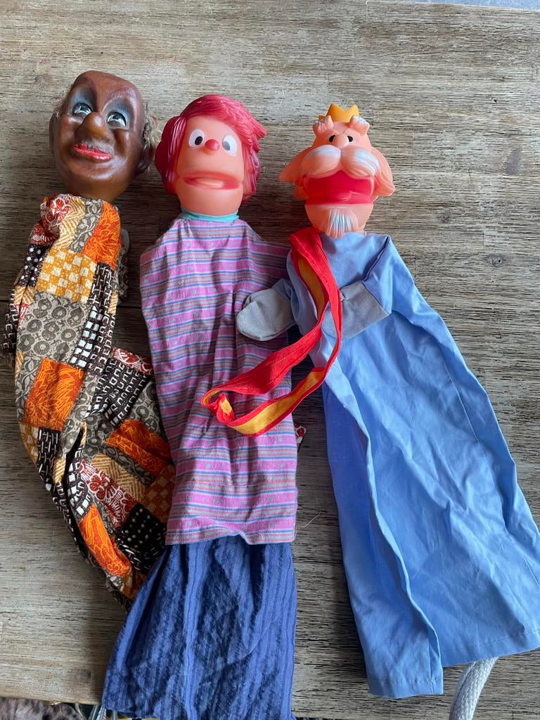 Verschillende vintage handpoppen van rubber en stof, Verzamelen, Poppen, Ophalen of Verzenden, Zo goed als nieuw, Overige typen
