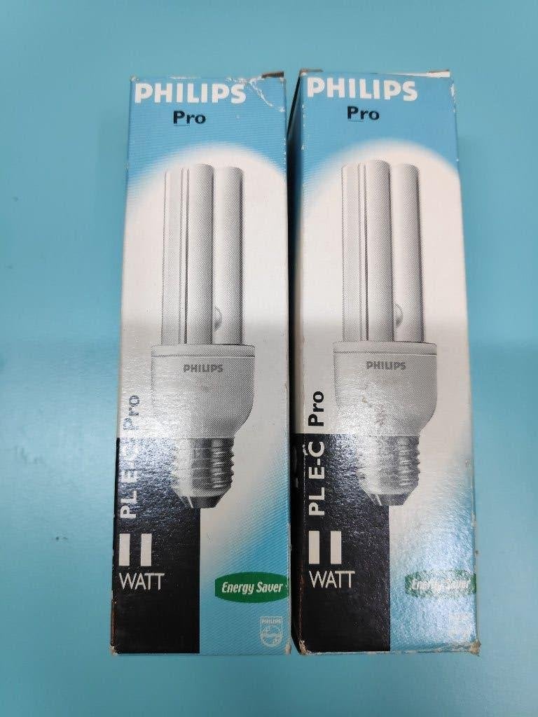 Philips Pro PL E-C lamp E27 11W Warm Wit (2 stuks), 30 tot 60 watt, Nieuw, Spaarlamp, E27 (groot)