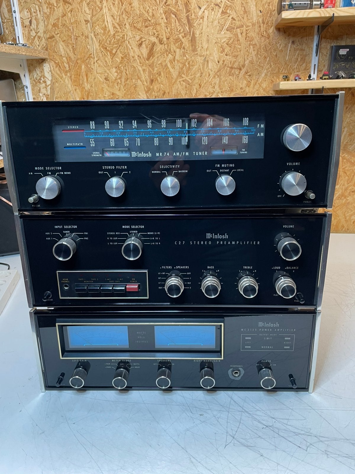 Mc Intosh MC2125/C27/MR74 vintage set met garantie, Overige merken, McIntosh, Tuner of Radio, ....