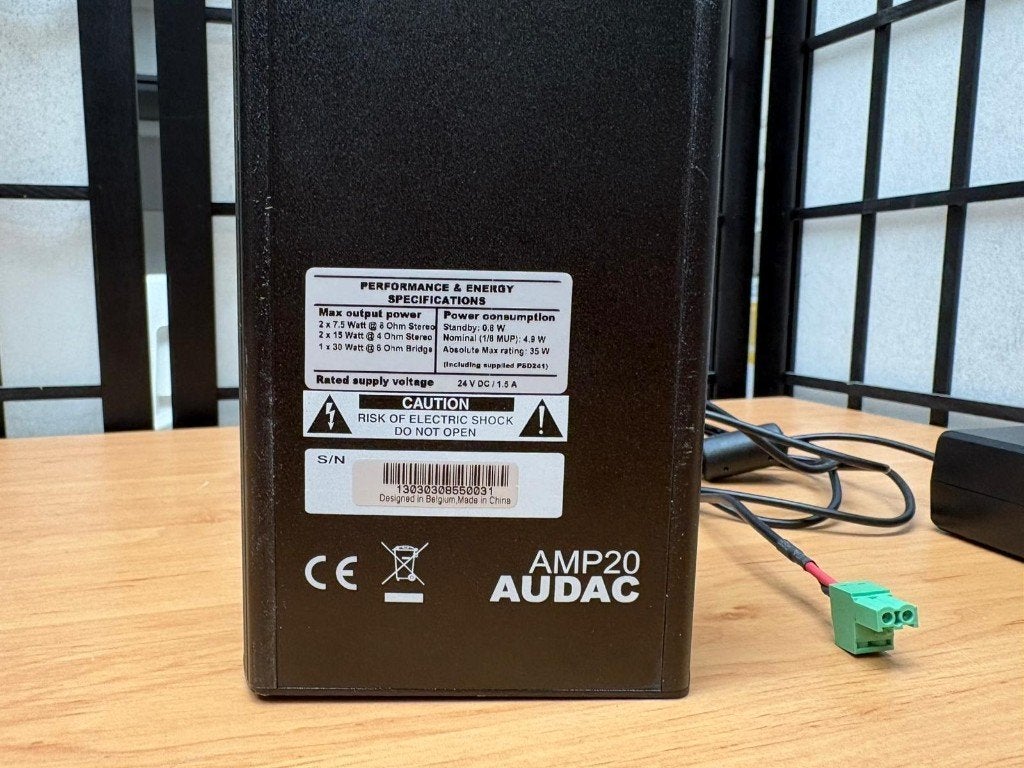 Audac AMP20, Overige merken, Gebruikt, Ophalen of Verzenden, Minder dan 60 watt