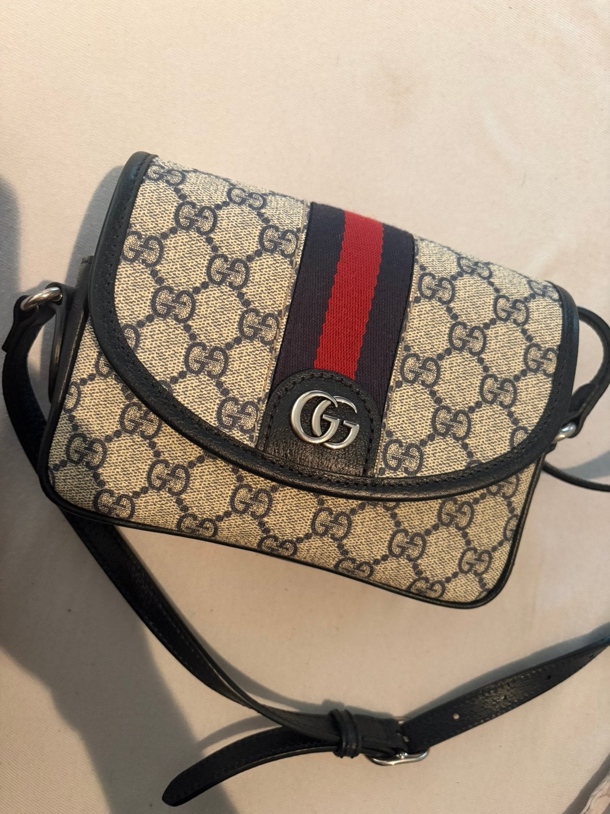 Gucci tas, Ophalen of Verzenden, Zo goed als nieuw, Blauw