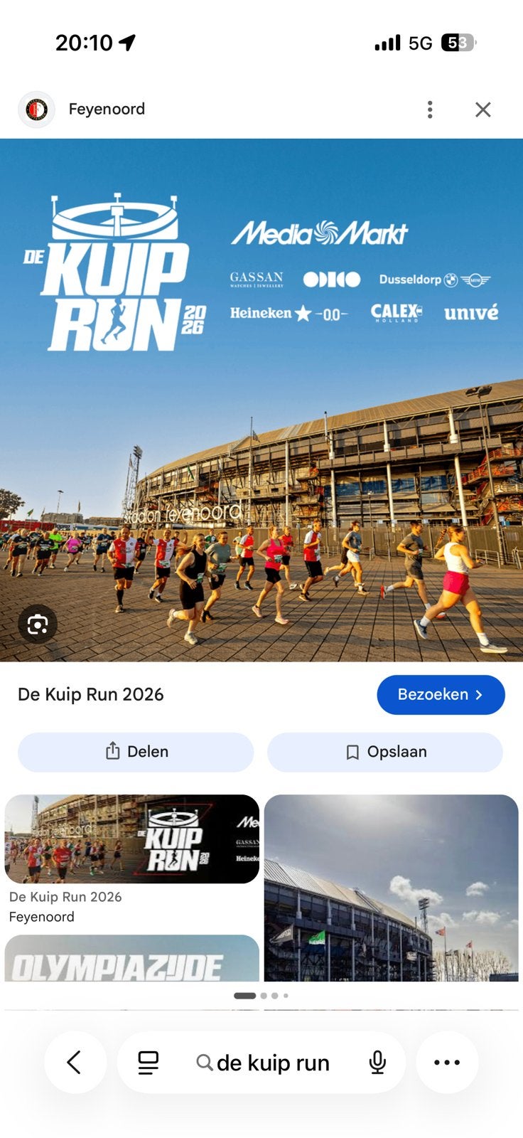 De kuip run, Tickets en Kaartjes, Eén persoon