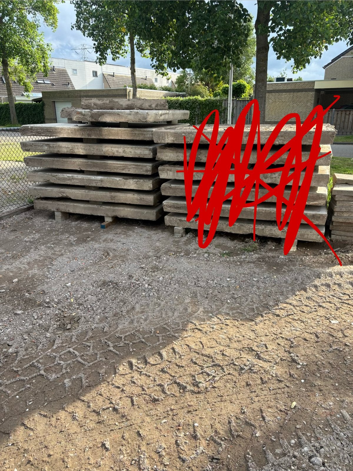 Betonplaten / stelconplaten 200 x 200 x 14, Doe-het-zelf en Verbouw, Overige materialen, Zo goed als nieuw, 15 m² of meer, Ophalen