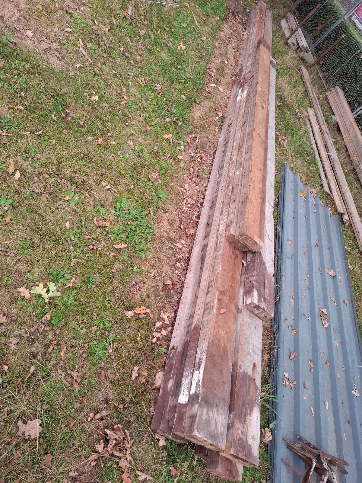 gordingen balken  8.25m, Doe-het-zelf en Verbouw, Ophalen, Balk, Vuren, 50 mm of meer