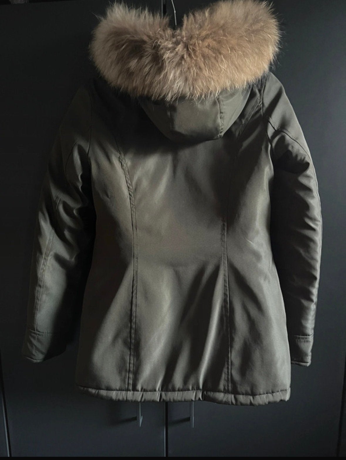 Fortesoro winterjas met bontkraag, Kleding | Dames, Jassen | Winter, Ophalen of Verzenden, Zo goed als nieuw, Maat 36 (S), Groen