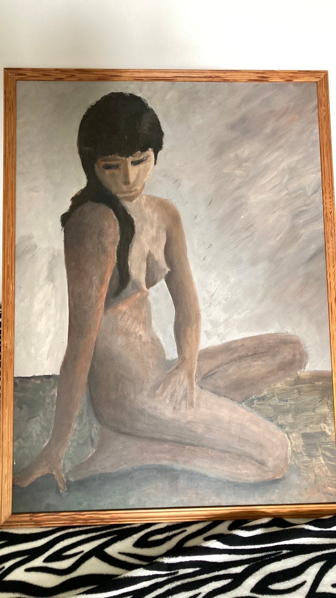 Schilderij: model. jonge vrouw. acrylverf op board., Ophalen, Acrylverf, Portret of Personen, Realistisch