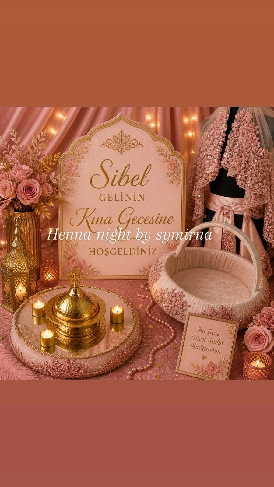 Decoratie set voor Henna Avond of Feest, Ophalen of Verzenden, Zo goed als nieuw, Versiering, Geboorte of Huwelijk