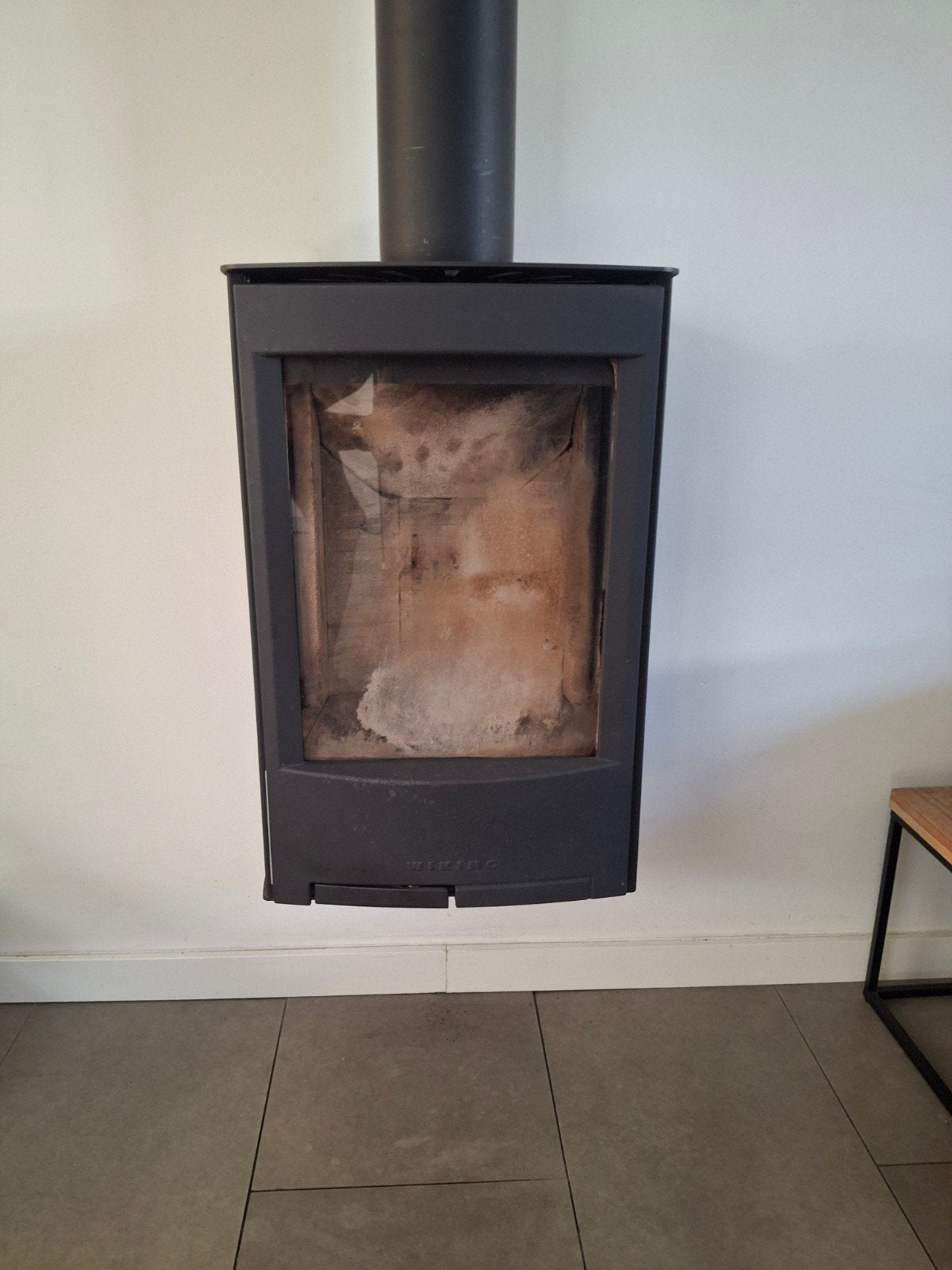 Wandgemonteerde Houthaard - Stijlvol en Compact, Huis en Inrichting, Ophalen, Gebruikt, Hangende haard, Houthaard