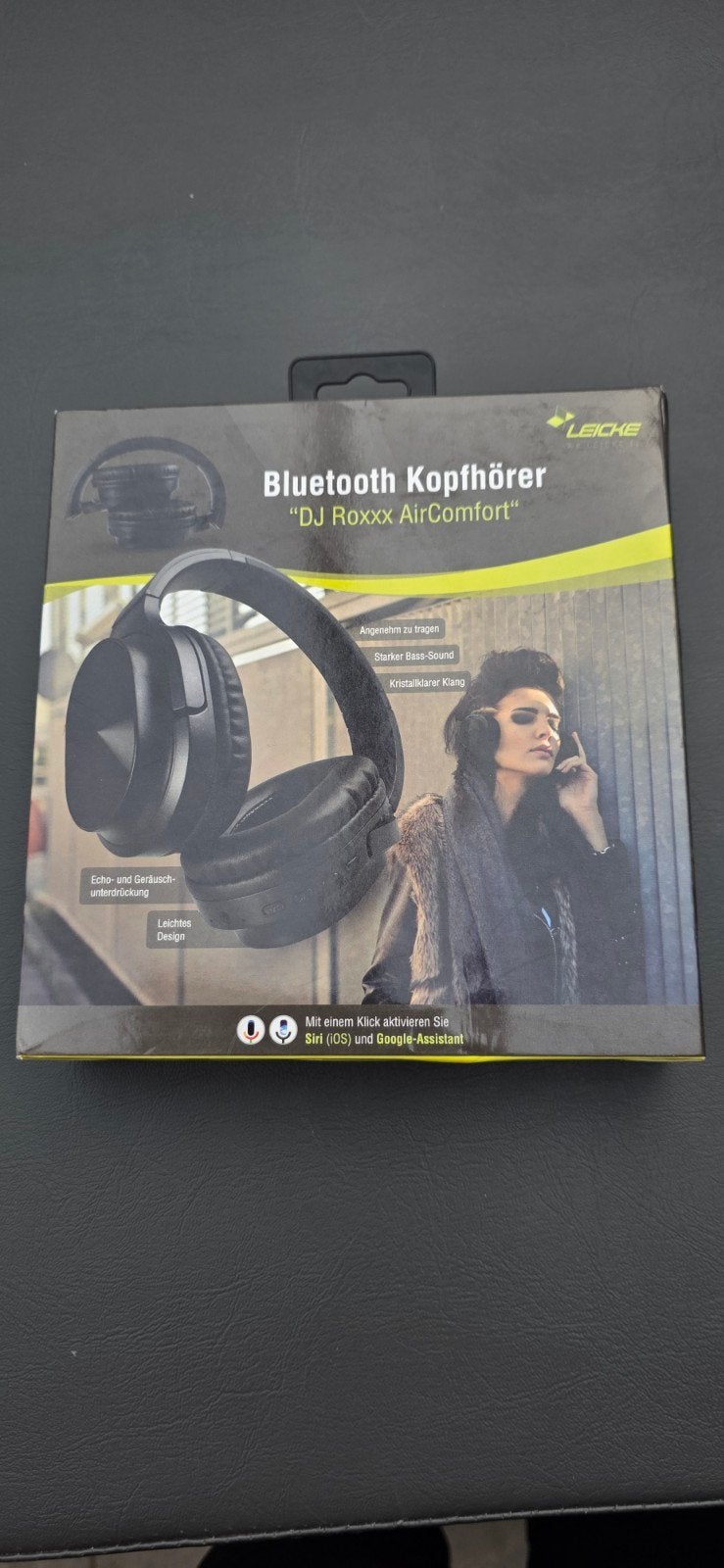 LEICKE DJ Roxxx AirComfort Bluetooth Koptelefoon Zwart, Audio, Tv en Foto, Koptelefoons, Overige merken, Verzenden, Nieuw, Draadloos