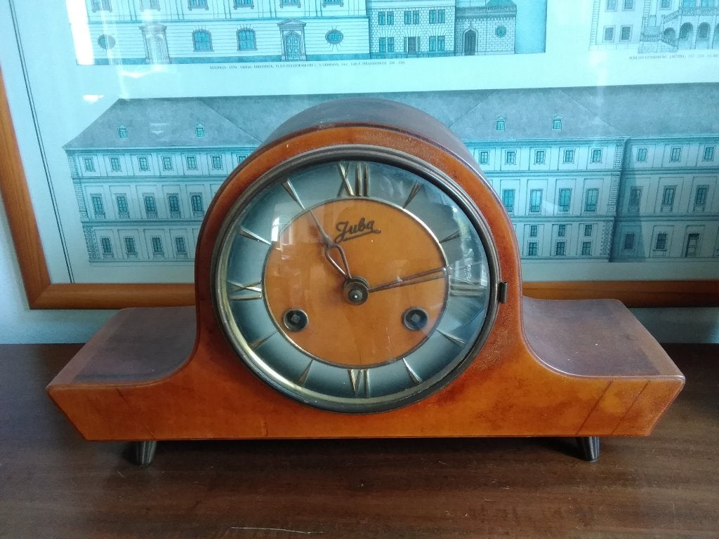 Vintage pendule Juba, Ophalen, Gebruikt, Bruin, Retro