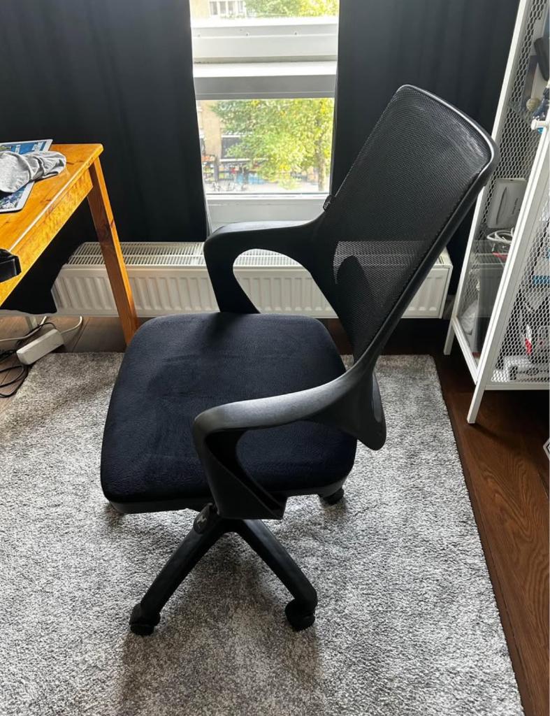 Brueaustoel, office chair, Ophalen, Gebruikt, Zwart