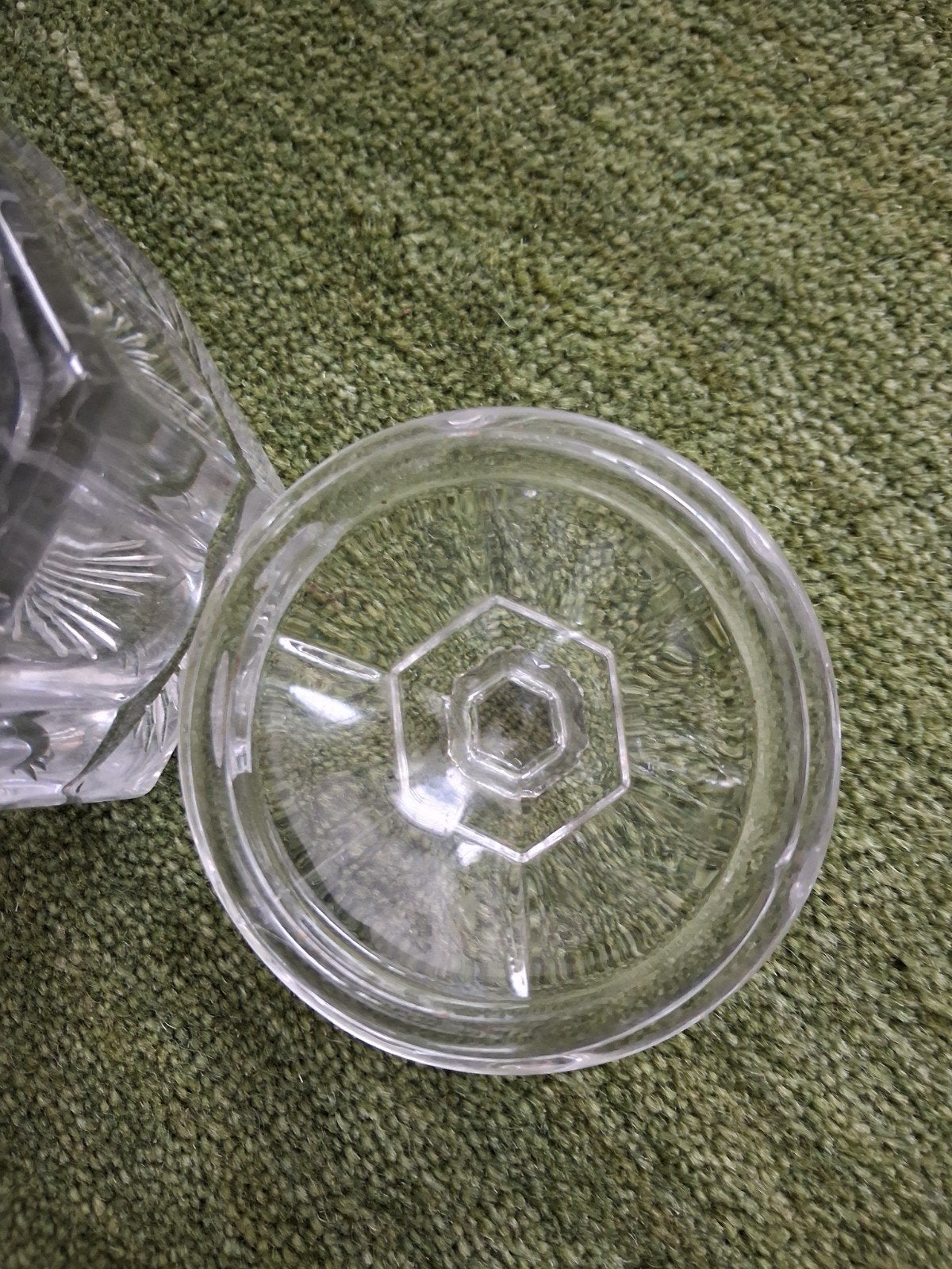jam(pot )met deksel geslepen glas (kristal) ?, Ophalen, Zo goed als nieuw, Overige typen