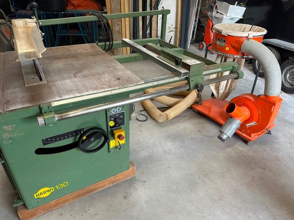 Harwi 130 zaagmachine met Spero afzuiging, Ophalen, Gebruikt, Zaag, Overige merken