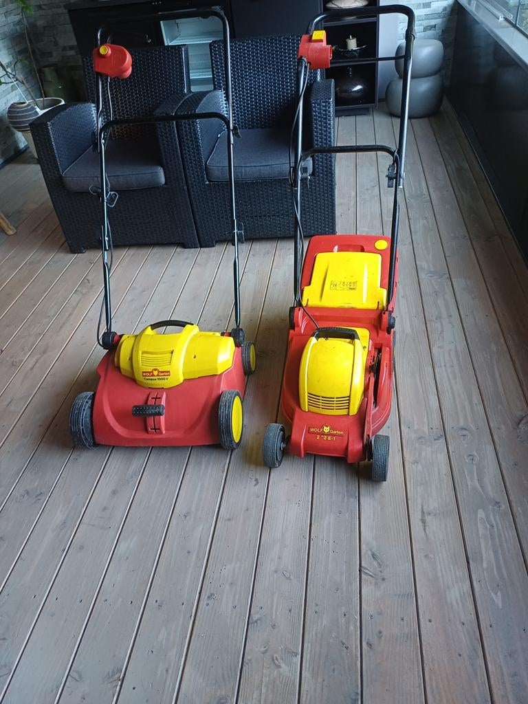 Wolf Garten Grasmaaier  en Wolf Garten verticuteer machine ., Tuin en Terras, Grasmaaiers, Gebruikt, Elektrische grasmaaier, 30 t/m 39 cm