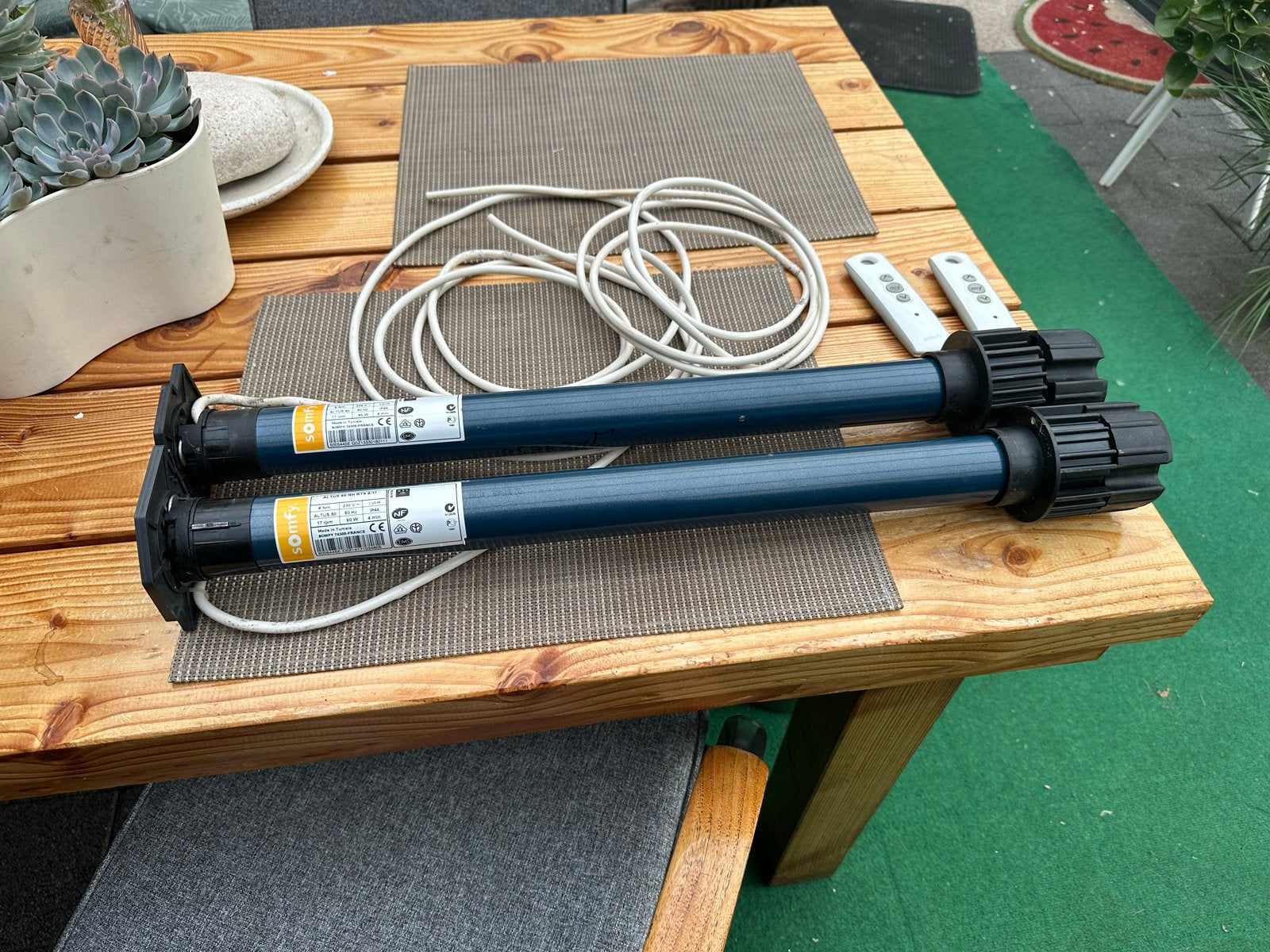 Somfy Altus 50 RH RTS 6/17 Rolluikmotoren met Afstandsbedien, Gebruikt, Overige kleuren, Ophalen of Verzenden, Minder dan 100 cm