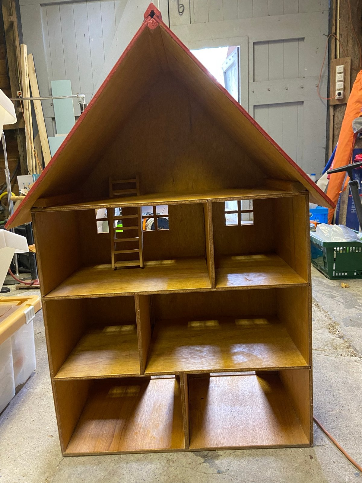 Prachtig handgemaakt poppenhuis van hout Vintage, Ophalen, Poppenhuis