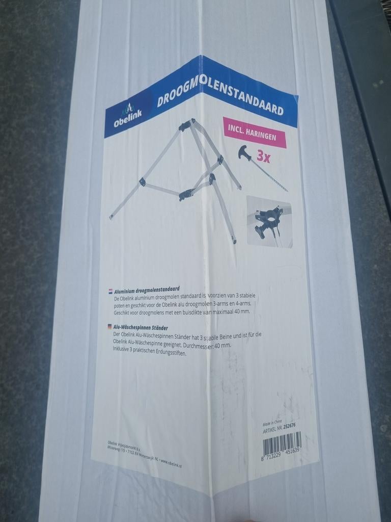 Obelink droogmolen standaard inklapbaar, Tuin en Terras, Droogmolens en Wasrekken, Ophalen of Verzenden