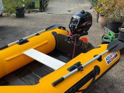 Aquaparx 230PRO MKIII rubberboot + Hidea 2,5 pk 4-takt, Ophalen, Inclusief motor, Zo goed als nieuw, Buitenboordmotor