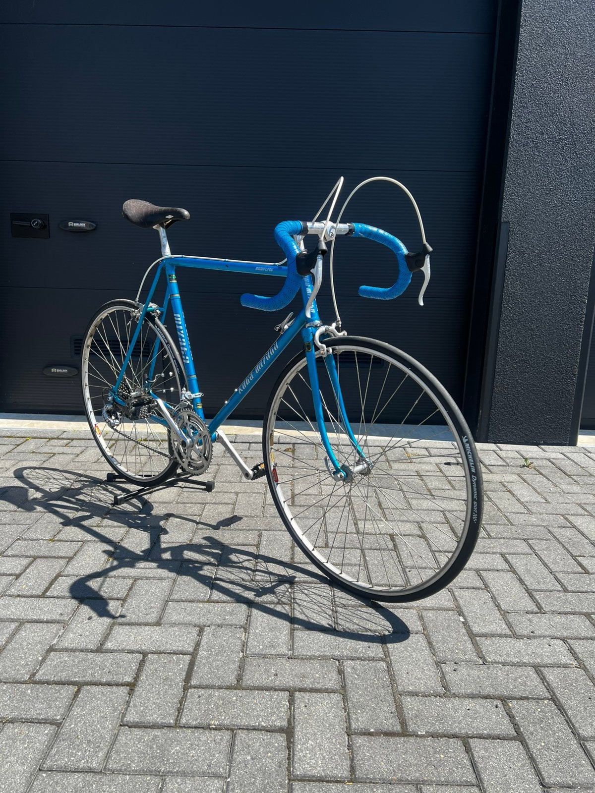 Prachtige Koga Miyata Roadflyer blauw! Gerestaureerd!!!, 28 inch, Staal, Velgrem, Ophalen of Verzenden