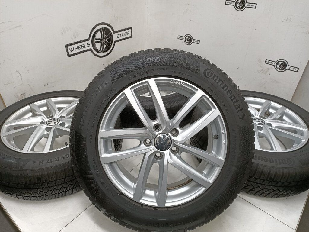 VW Tiguan velgen 17"inch met winterbanden 5x112, Ophalen, Gebruikt, 17 inch, Banden en Velgen