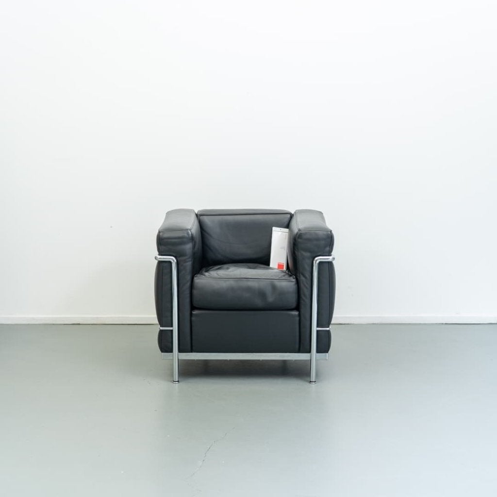 Cassina LC2 Fauteuil Zwart Leer, Niet ingevuld, Zo goed als nieuw, Niet ingevuld, Niet ingevuld