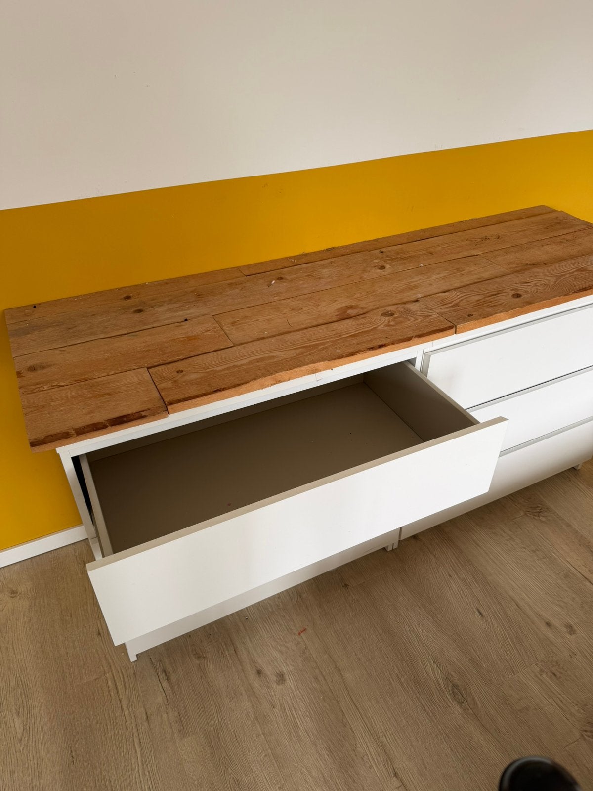 Ladekasten Ikea, met houten bovendelen, Huis en Inrichting, Ophalen, Gebruikt, 50 tot 100 cm, 3 of 4 laden