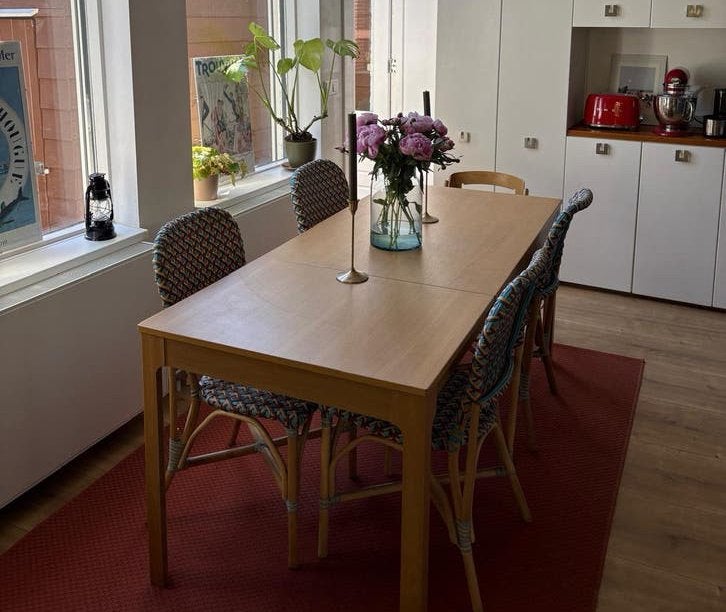 IKEA EKEDALEN uitschuifbare hout eettafel