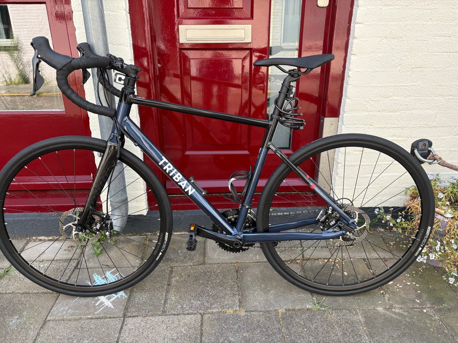 Dames Racefiets Triban RC520 Shimano 105 Schijfremmen M, Aluminium, Zo goed als nieuw, Dames, Schijfrem