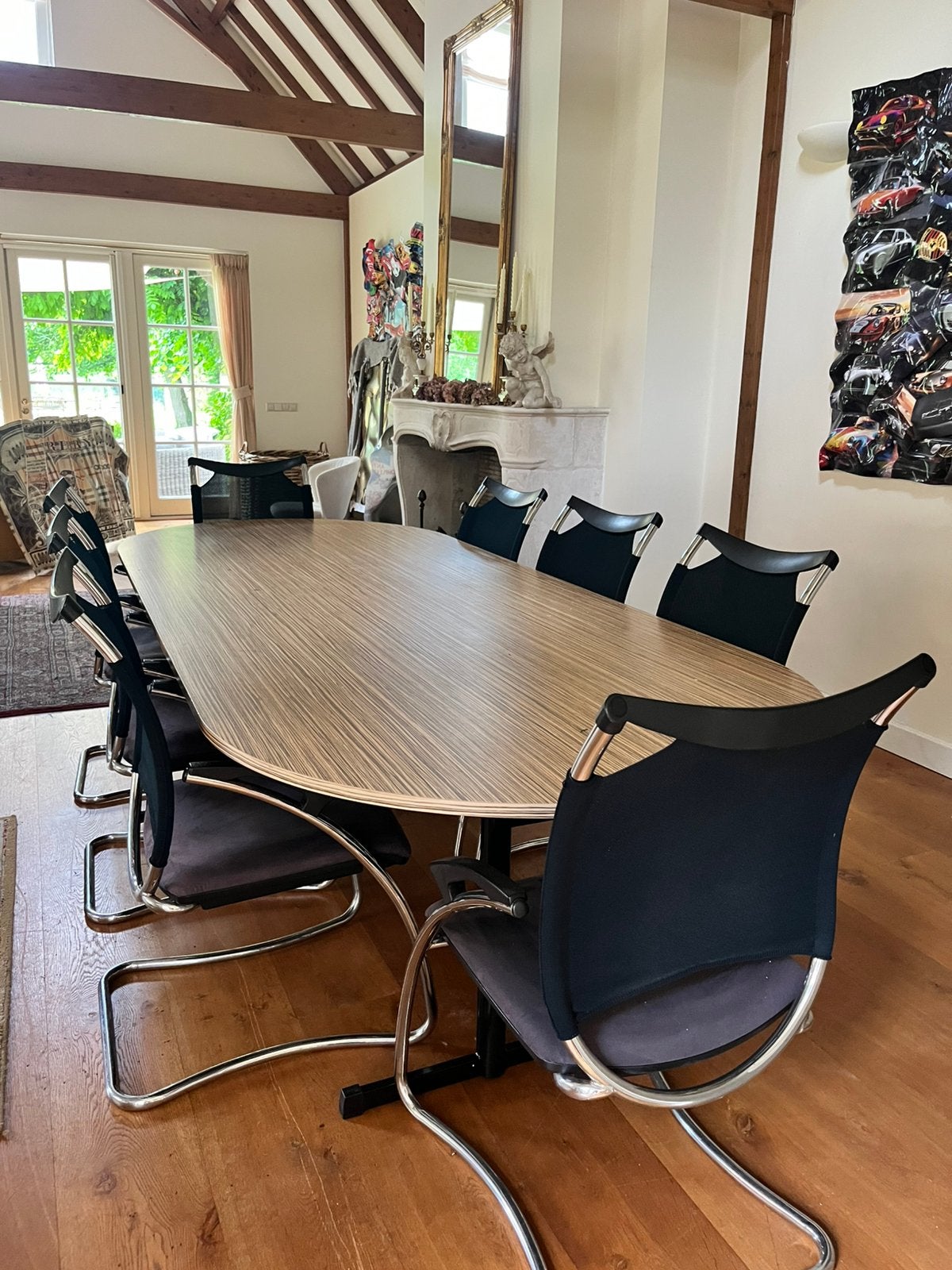 Kantoortafel met 8 ergonomische stoelen, Vergader- of Presentatieruimte, Ophalen, Gebruikt, Tafel