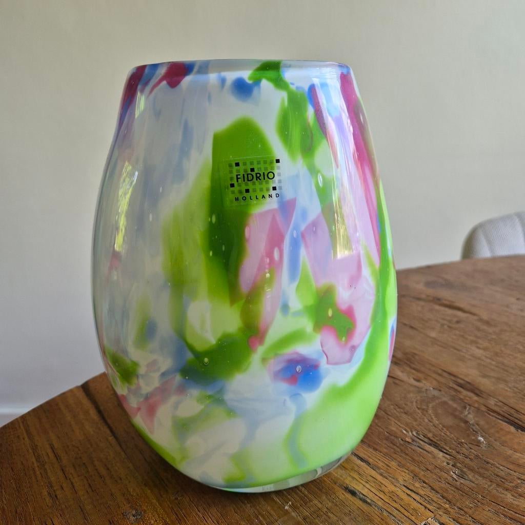 Vaas Fidrio 20 cm hoog, Ophalen, Overige kleuren, Nieuw, Glas