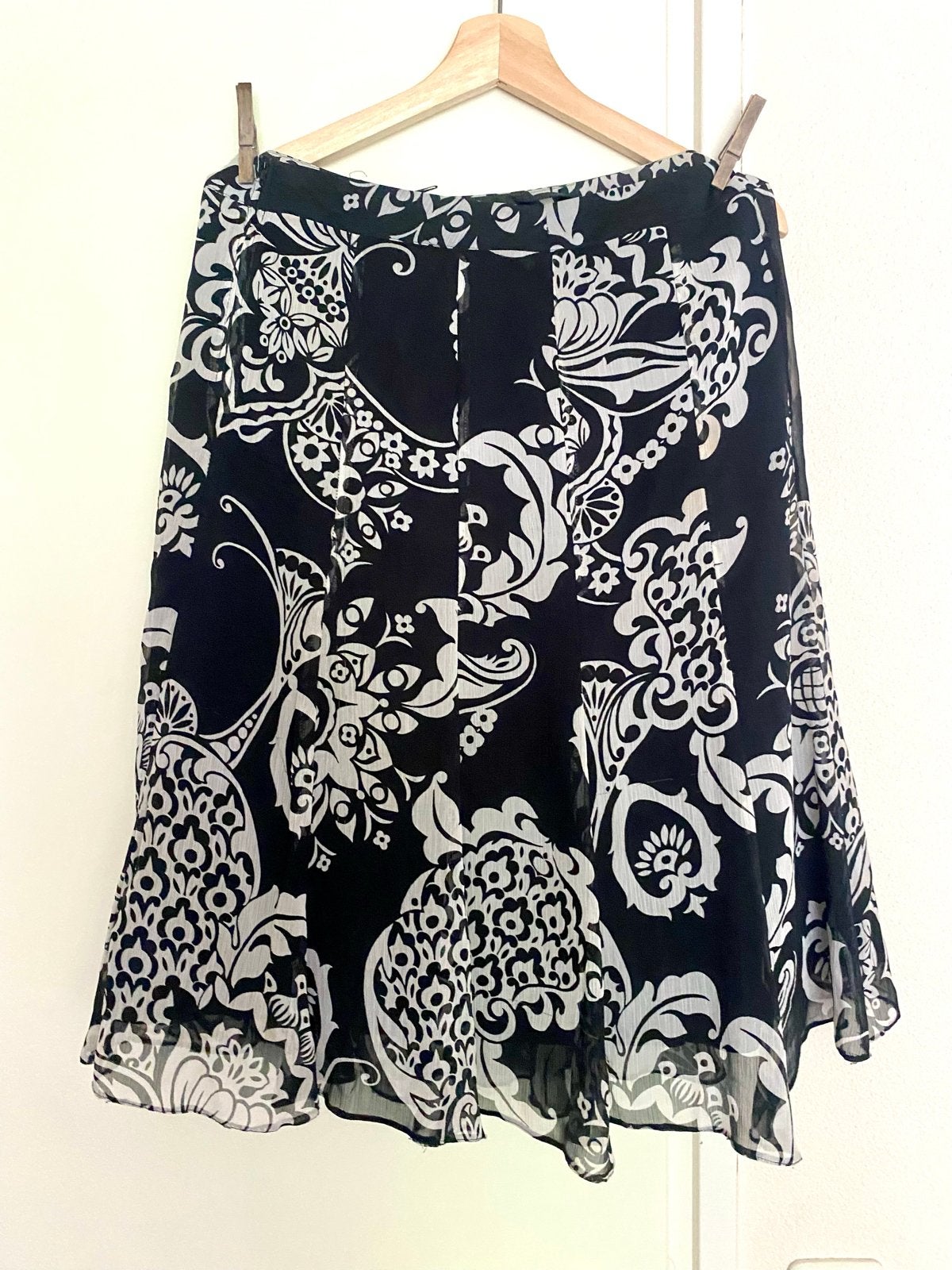 Julien Le Roy rokje - Zwart/Wit patroon - Maat L, Kleding | Dames, Zwart, Maat 42/44 (L), Ophalen of Verzenden, Zo goed als nieuw