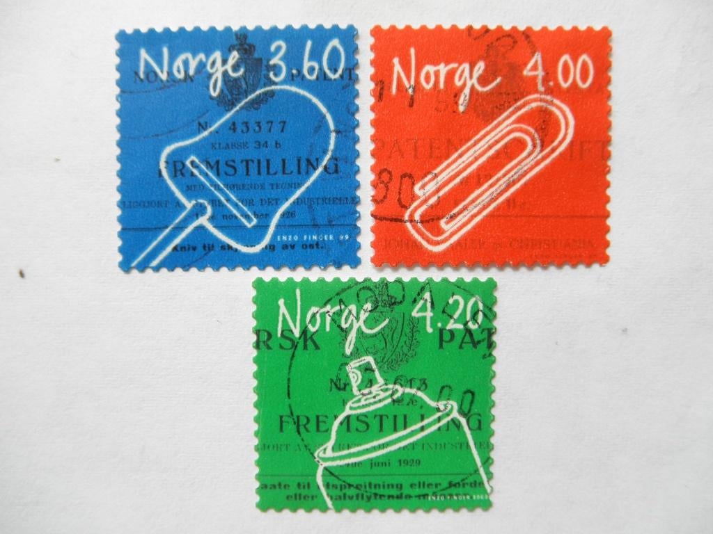 Postzegels Noorwegen 1999 - 2000 Noorse uitvindingen cw 2,50, Ophalen of Verzenden, Noorwegen, Gestempeld