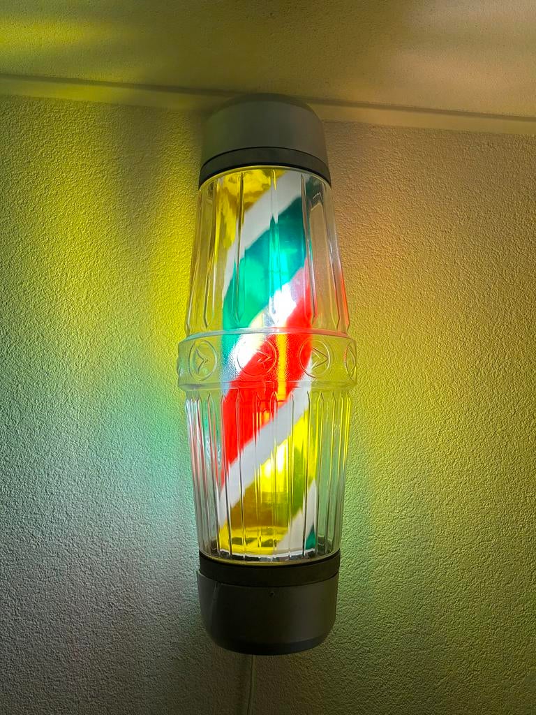 Italiaanse Kapperslamp Barbier Paal - Klassieke Barber Pole, Antiek en Kunst, Antiek | Lampen, Ophalen