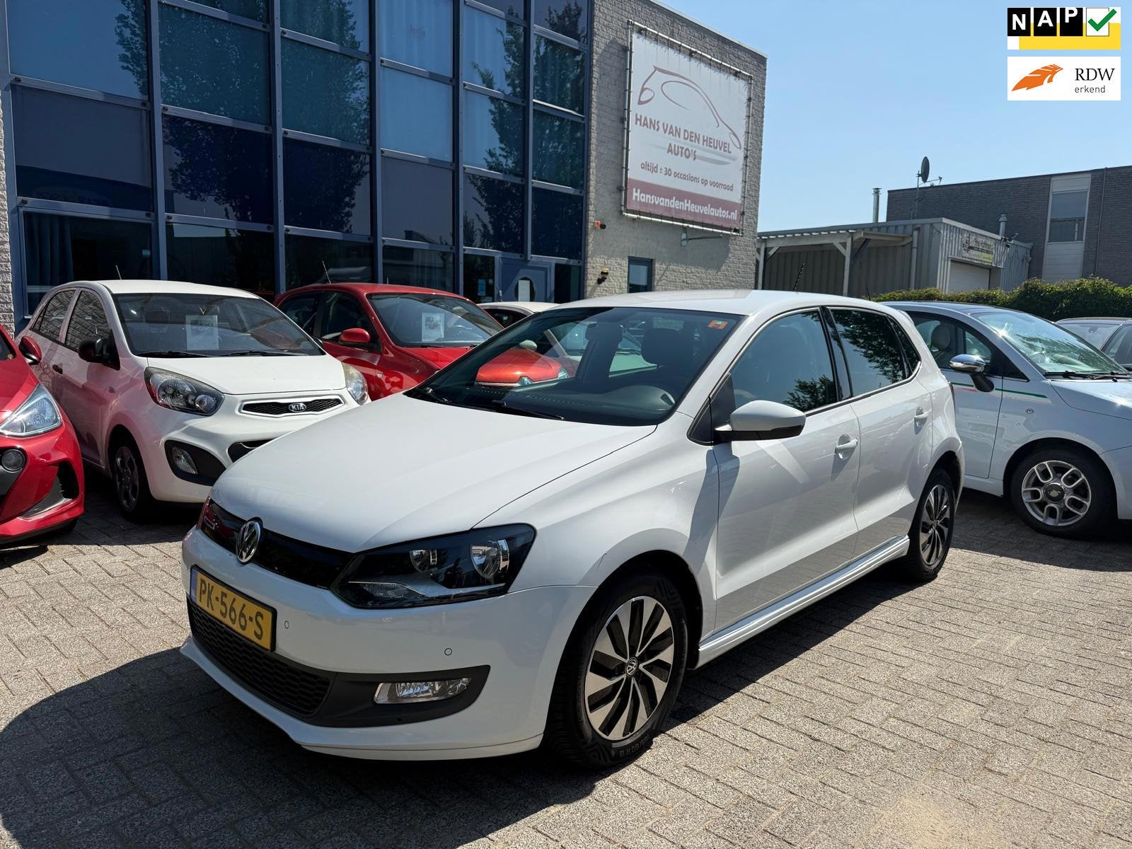 Volkswagen Polo 1.0 BlueMotion Edition 5-drs, Airco, CARPLAY, Auto's, Volkswagen, Voorwielaandrijving, Stof, 95 pk, Wit