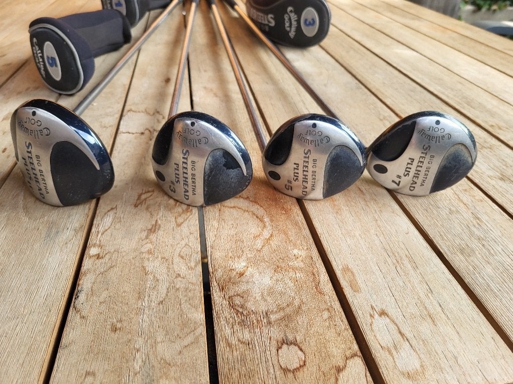 Callaway Big Bertha Steelhead Plus houtset 1, 3, 5 en 7, Ophalen of Verzenden, Gebruikt, Club, Callaway