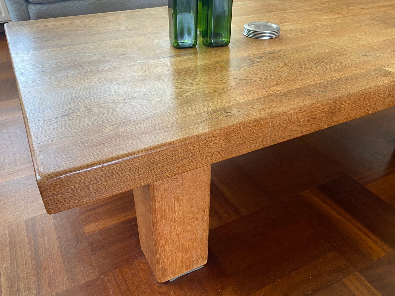 Eikenhouten massieve salontafel, Gebruikt, 100 tot 150 cm, Eikenhout, Modern/klassiek
