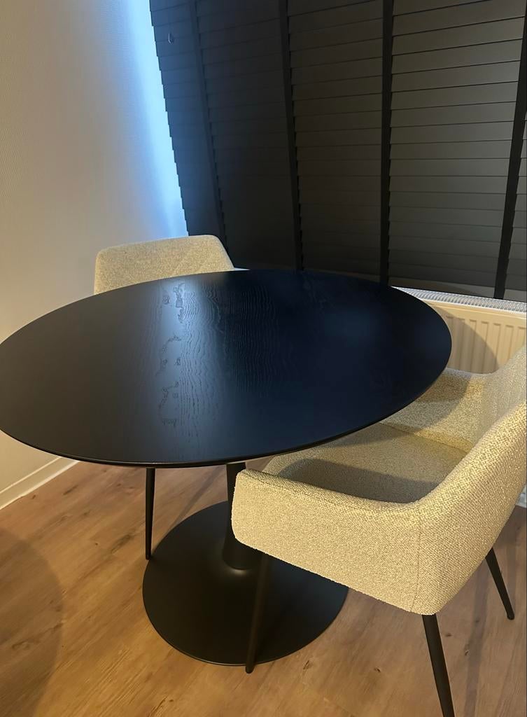 Jysk eettafel en stoelen ( 6 maanden gebr.), Huis en Inrichting, Ophalen, 50 tot 100 cm, Zo goed als nieuw, Minder dan 50 cm