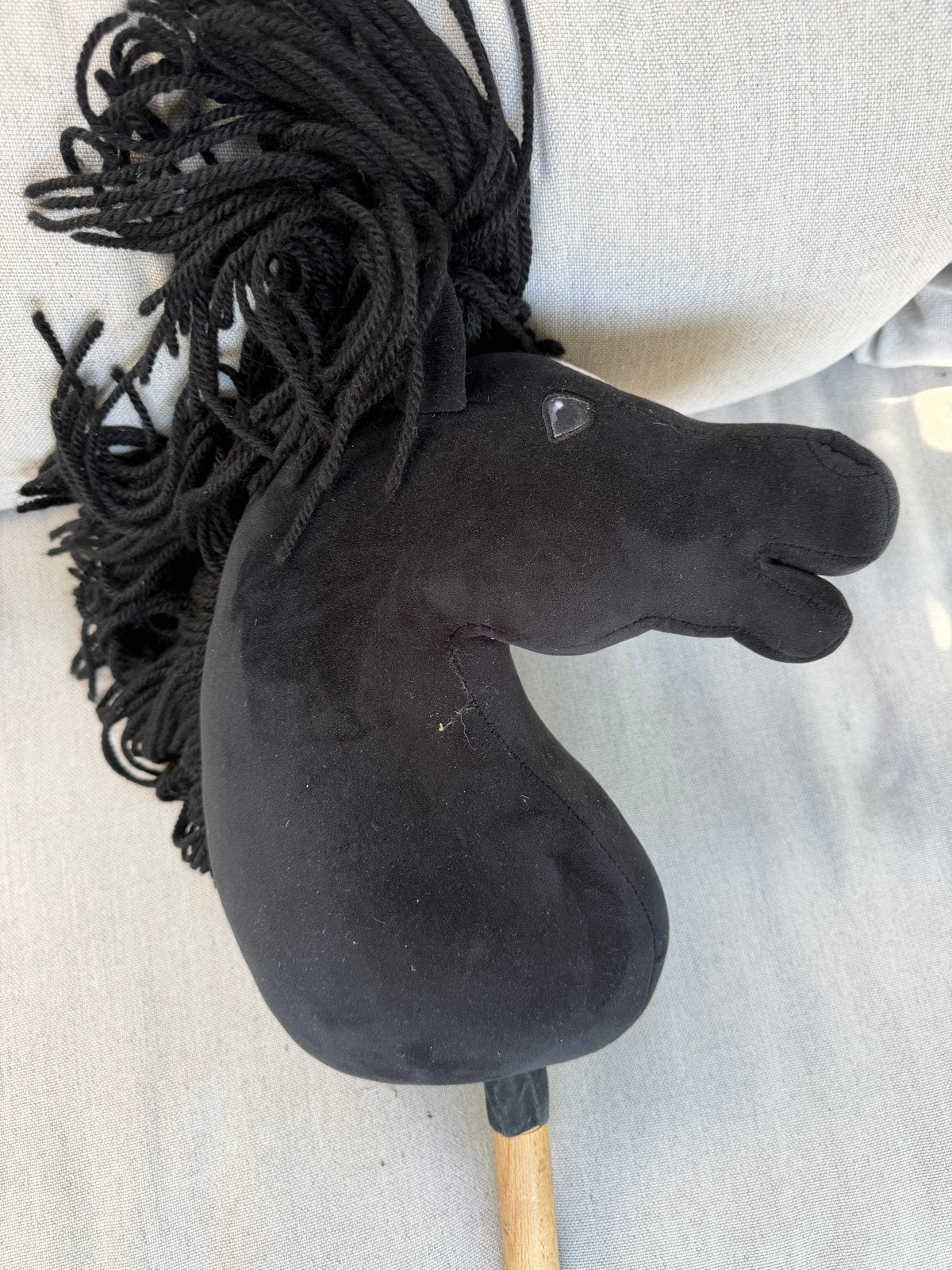 Zwart stokpaard met manen - Hobby Horse, Ophalen, Gebruikt, Jongen of Meisje