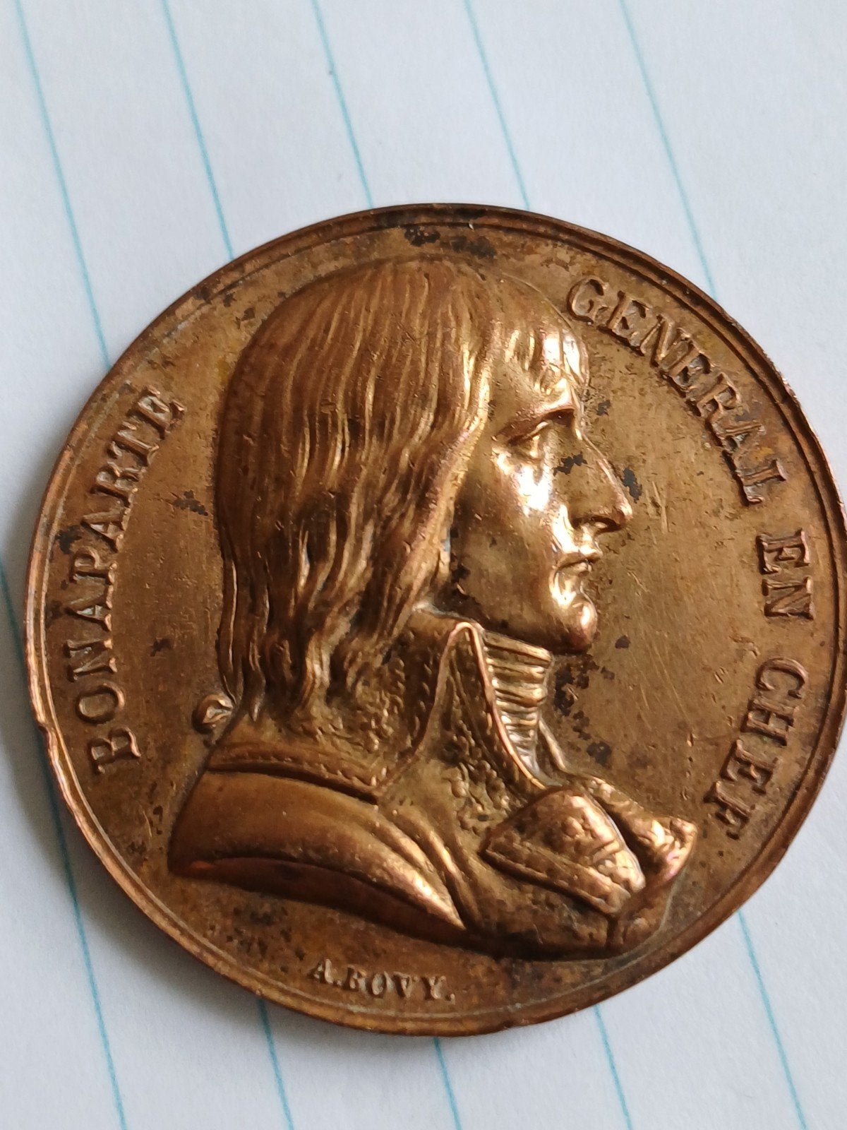 Historische Medaille Napoleon Bonaparte Egypte 1798, Postzegels en Munten, Ophalen of Verzenden, Brons