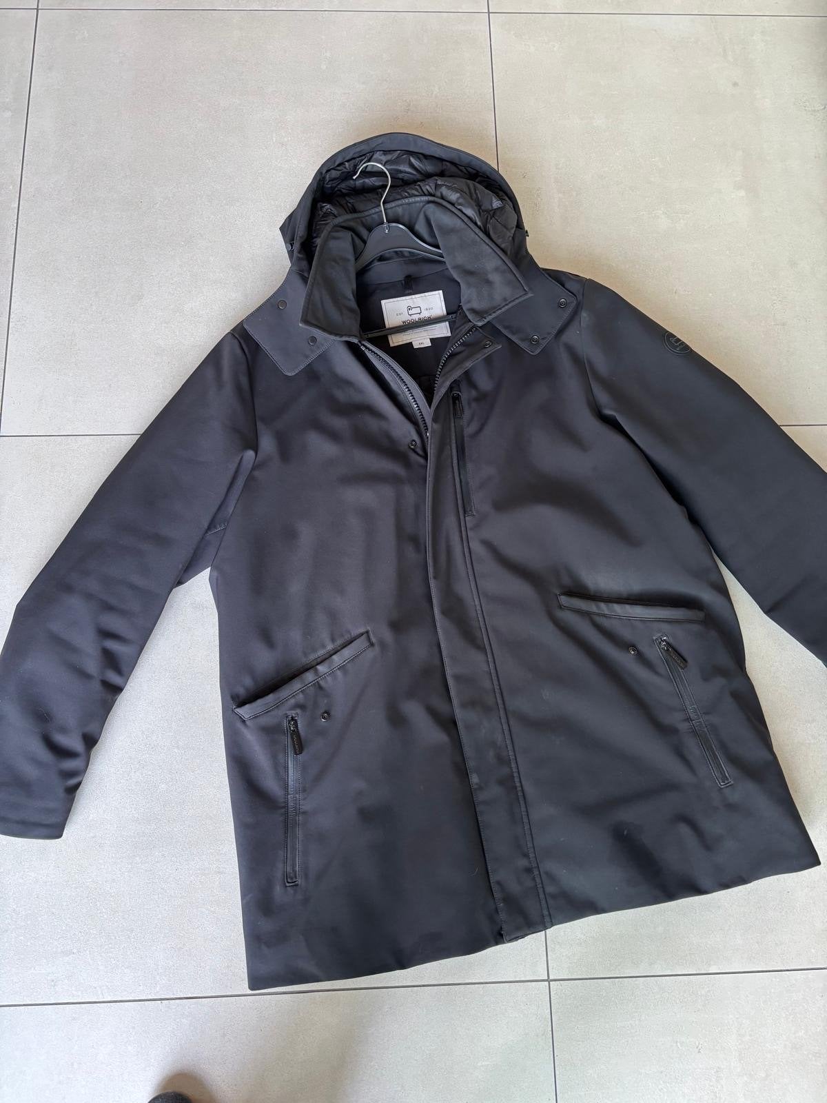 Woolrich Donkerblauwe Heren Jas - Parka, Ophalen of Verzenden, Zo goed als nieuw, Overige maten, Blauw