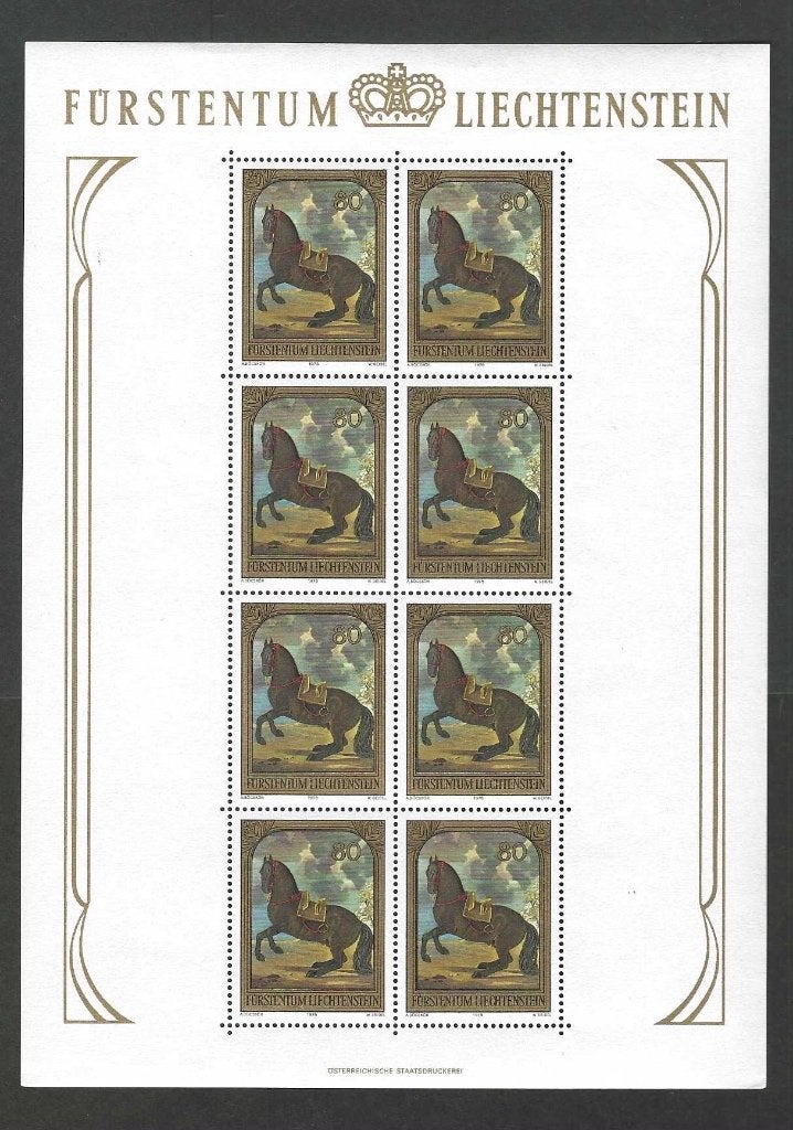 Liechtenstein 717-718 blok witte paarden fauna 1978 Postfris, Verzenden, Postfris, Dier of Natuur