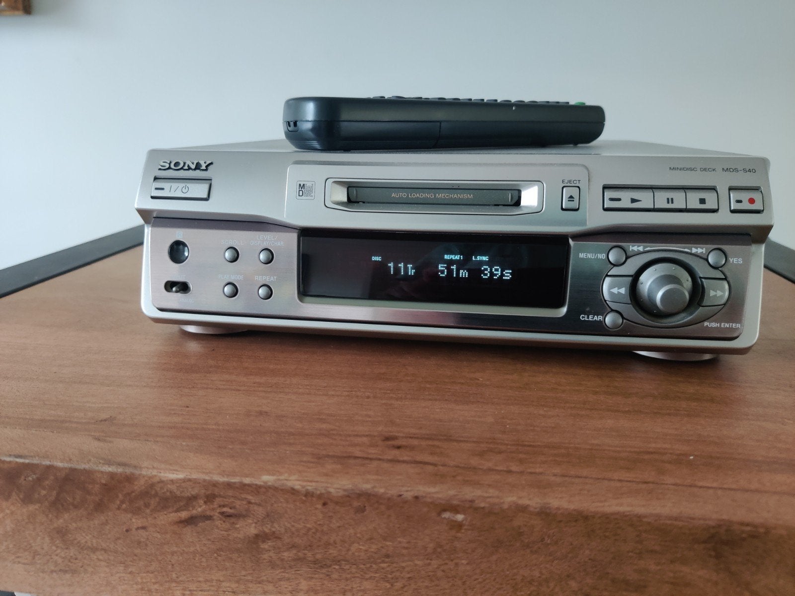 Sony Minidisc Deck MDS-S40 met afstandsbediening, Audio, Tv en Foto, Walkmans, Discmans en Minidiscspelers, Minidisc-speler, Ophalen of Verzenden