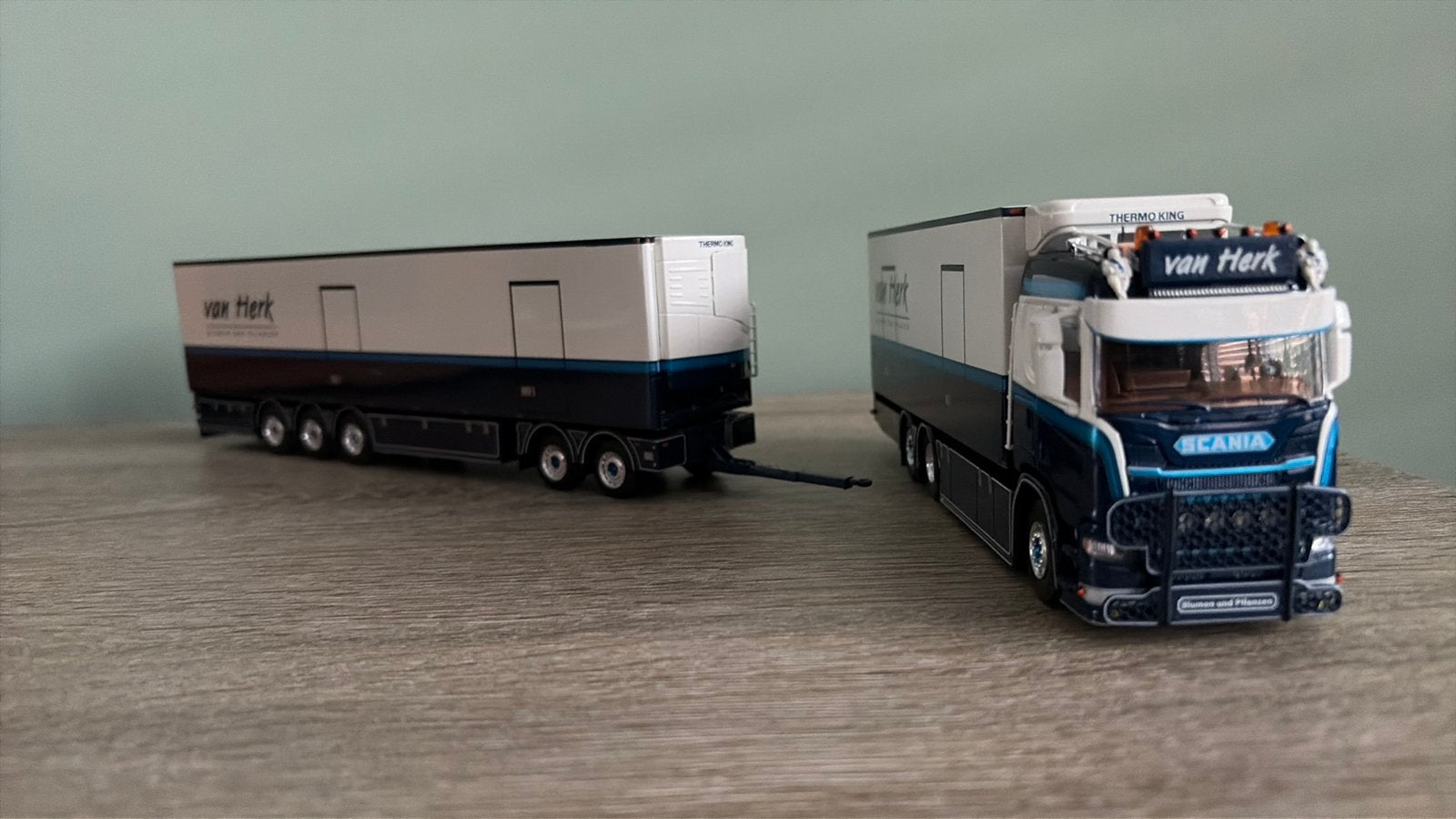 Tekno LZV van Herk Scania, Ophalen of Verzenden, Zo goed als nieuw, Bus of Vrachtwagen, Tekno