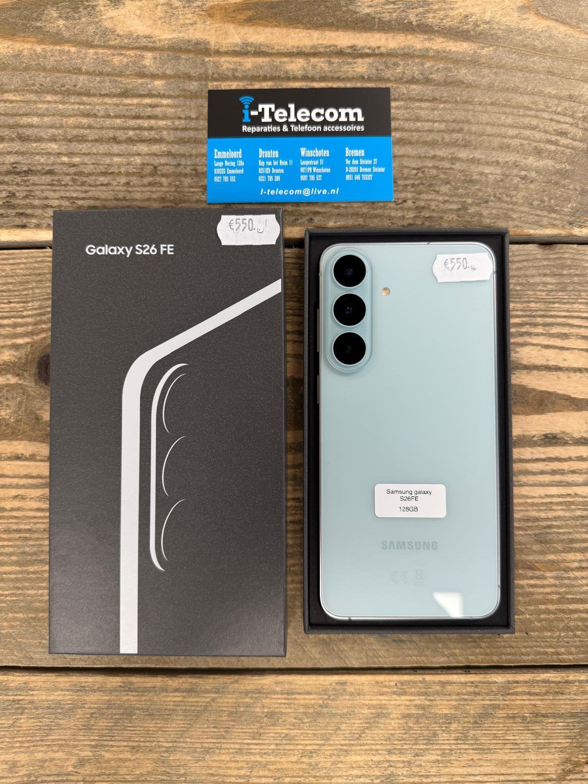 Samsung galaxy s26 FE Mint 128 GB + samsung garantie, Ophalen of Verzenden, Zo goed als nieuw, Overige typen, Samsung